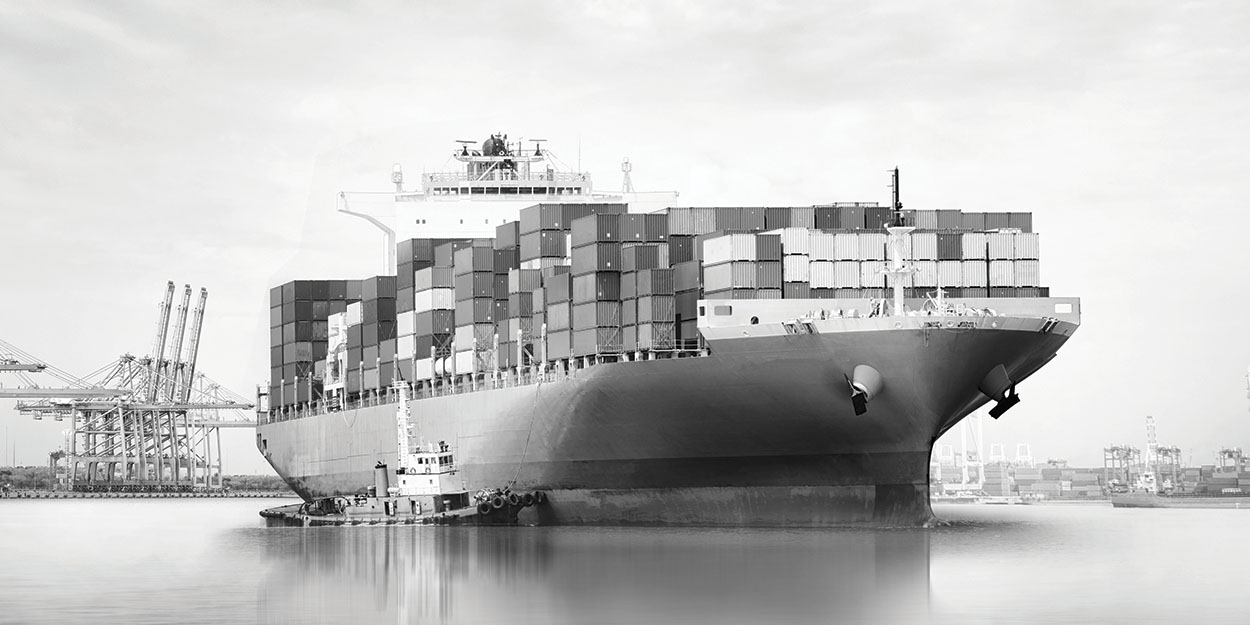 large cargo ship carrying shipping containers