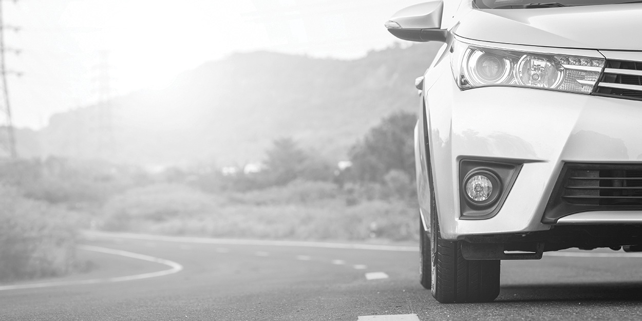 close up of a car on the road