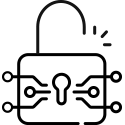 icon of a padlock that has been unlocked by a computer virus